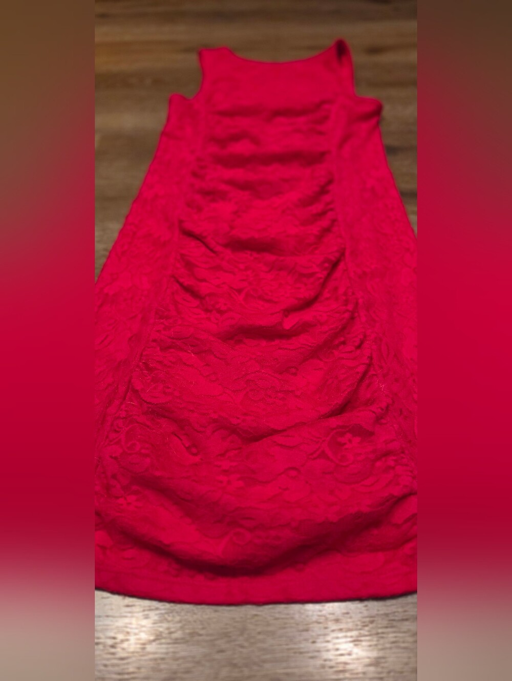 GUESS Est. 1981 Vibrant Red Lace Ruched Bodycon Dress – Size XS - Picture 6 of 7